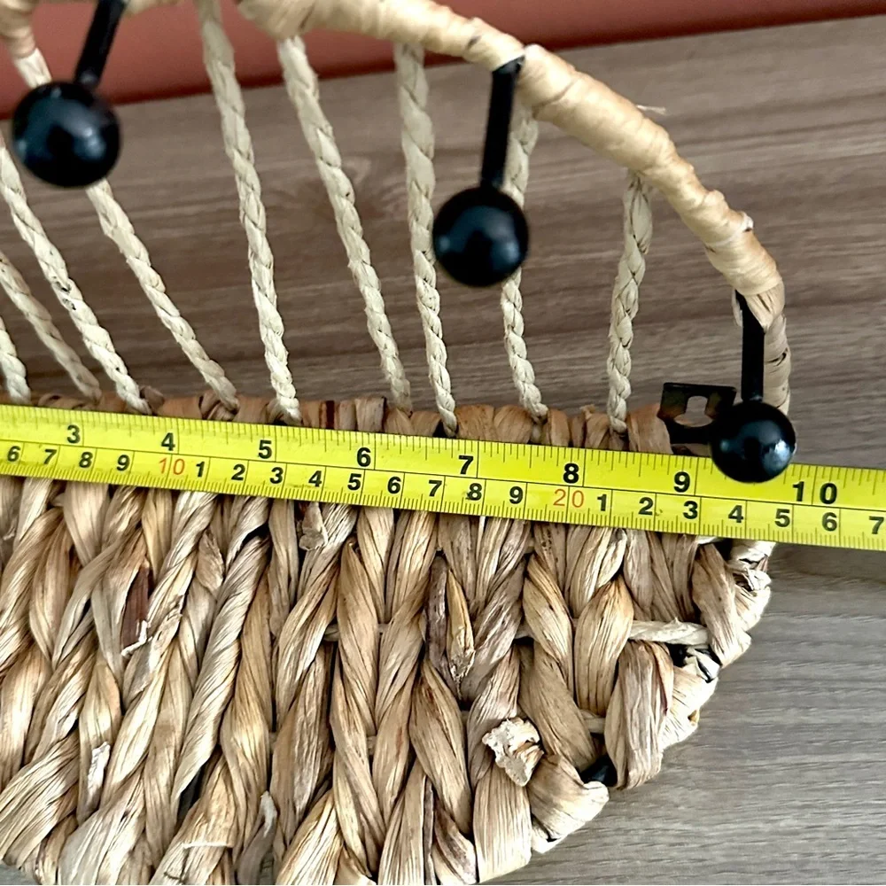 Natural Woven Half Circle Arch Wall Hanging Shelf Bohemian 9.5x5 Boho Home Decor